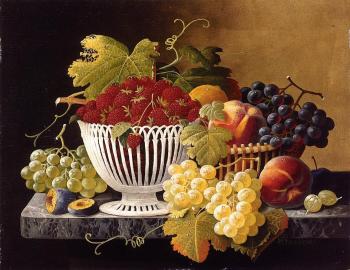 塞維林 羅森 Still Life with Strawberry Basket